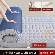 ANYOU 가정용 매트리스 쿠션 메모리폼 매트리스, 8cm, 그레이 150*200cm