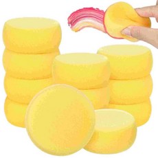 라운드 케이크 스폰지 팔레트 노란색 모델 모형 페인트 장식 그림 작은 메이크업, 1개