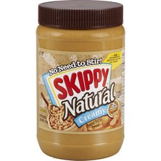 SKIPPY 내추럴 크리미 땅콩버터 40oz 단백질 7g, 1.133kg, 1개