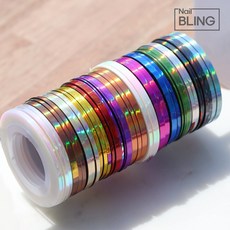 네일 라인테이프 홀로그램 젤네일 스티커, 3mm, 103 홀로그램 실버, 1개, 3mm 103 홀로그램 실버