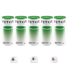 모래갈이봉투 고양이 배변봉투 PETKIT 교체 쓰레기 봉투 PuraMax 2/PUROBOT Max Pro 자동 쓰레기통-5 롤 5롤90개, 5 Roll(90 count), 1개