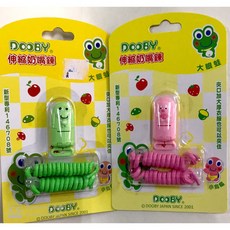 DOOBY 伸縮造型奶嘴鍊, 粉色, 1個