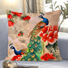 애니 캐릭터 소파쿠션 양면 소파 쿠션 솜 포함 세탁가능 고탄력 애니 굿즈 차량용 겸용 메모리폼 허리지지 내구성 강함 트렌디한 스타일, 길조새-3, 40 x 40CM (솜포함 양면쿠션)