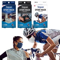 혀누닷컴 초정전 3중 필터 스포츠 마스크 자외선차단 운동 헬스 러닝 조깅 마스크, 검정색, 1개