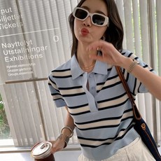 줄무늬카라티 스트라이프 티셔츠 개강룩