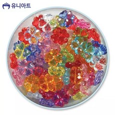 (크로바) 크리스탈비즈/비즈/공예/컬러/구슬/팔찌/목걸이/키링/공예용/꽃비즈/모양/데코/아트/별비즈/키즈, 1개