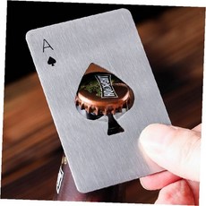 스페이드 카드 병따개 2p 오프너 주방 도구 바텐더 용품 홈바용 파티용품 실용적, 블랙