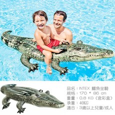 【Rising】充氣座騎 充氣浮排 鱷魚 充氣鯊魚 鯨魚 戰鬥機 泳圈 浮床 游泳 戲水 游泳池, 1個