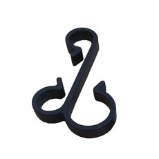 露營中毒本鋪 萬用掛勾 LED燈條營繩掛鉤, 黑色, 1個