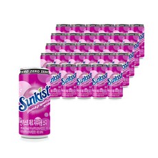 Sunkist 香吉士 Zero李子葡萄柚汽水, 190ml, 30罐