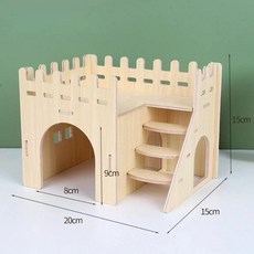 나무 햄스터 빌라 설치가 용이한 내구성 플랫폼 하우스 케이지 씹을 애완동물 활동, 색상: 16. P