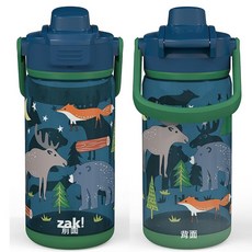 啵比小舖 美國zak! Beacon 兒童防漏吸管水瓶 - 安全材質, 1個, 林地, 林地, 16 OZ(473ml)