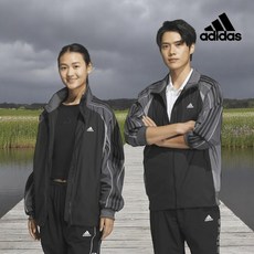 아디다스 데일리 가벼운 우븐 남녀공용 아우터 바람막이