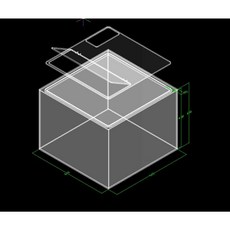 壓克力含蓋全罩式水族箱兩棲爬寵物飼養箱 防水處理 兩棲水族爬寵飼養箱 客製5mm壓克力水族箱 45*45*45cm, 1個