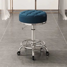 미용 보조의자 시술 스툴 헤어샵네일샵 카운터 진료실, 1개, 16 회색 티베트 블루 벨트 링 베어링 철제