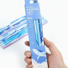 핑크풋 감성적인 고래 연필세트 B심 10자루 OC_0404TG