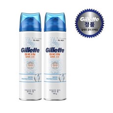 질레트 정품 스킨텍 쉐이빙젤, 195g, 2개