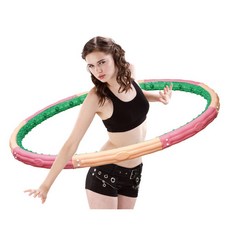 신년 이벤트헬스 후프 3.1 (홈헬스 홈트레이닝 훌라후프 다이어트 뱃살 홈트 운동기구 후푸 뱃살다이어트 핼스), 아이보리+핑크, 1개, 3.1kg