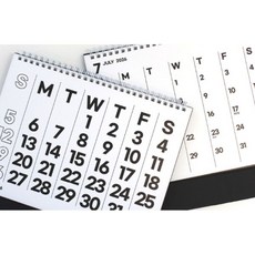 2026 모노크롬 탁상 달력 심플디자인