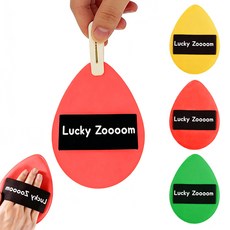Luckyzoooom 바디로션퍼프 퍼프, 빨간색, 1