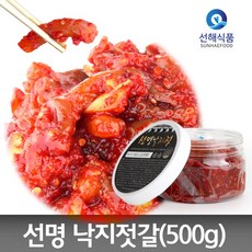 [선해식품] 밥도둑 낙지젓갈 500g(오동통 탱글 마늘 양념), 1개, 500g