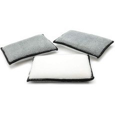 오토파이버 스크럽 닌자 가죽 플라스틱 비닐 및 덮개 청소용 내부 스폰지5x3화이트그레이, White/Gray