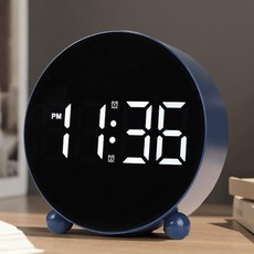 wingo LED 디지털 탁상시계 인테리어 알람시계 심플스타일, 네이비