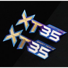 《鈦片工坊》 鯊魚 XT35 鈦合金飾片 氣瓶 貼紙 避震器, 鈦色(單片), 1個