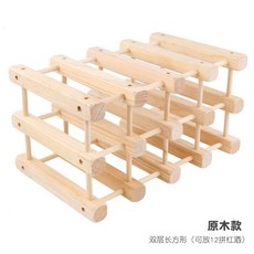 DIY 지효와인랙 우드 가능 4개에 원목 와인홀더 술 가정용 2병 보관함 원목색, 1개, G. 와인 12병 수납