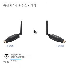무선 HDMI 분배기 공유 송수신기 노트북 TV 화면 프로젝터 송출기, 1세트, 소형 송수신기 1세트 (1080P/150m)