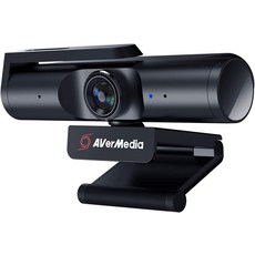 PC용 AverMedia PW313D 듀얼캠 2K 문서 카메라 및 웹캠Mac노트북 오토포커스 AI 노이즈 감소 온라인 교육 Zoom팀Google Meet와 함께 작동하며 삼각대, 4K30 Fixed Focus