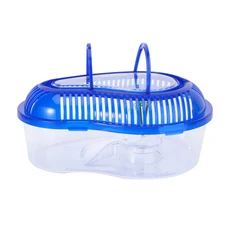 건조 플랫폼이있는 대형 공간 거북이 탱크 고급 PP 소재 넓은 투명 선데크 트로프 핸들 커버 디자인, 03 L