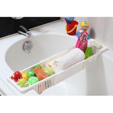 주방 슬라이드 정리대 욕조 화장실 다용도 정리대, 화이트