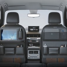 Curious Pony 차량용 테이블 뒷좌석 멀티수납, 블랙, 1개