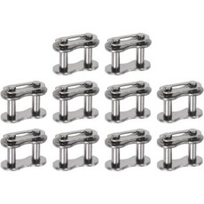 uxcell 10Pcs 40 체인 마스터 커넥터 링크 롤러 12인치 피치 스테인리스 스틸 표준 연결 스플릿 링크 08A 체인용, 5/8-inch