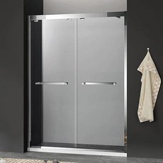 【海夫健康生活館】ITAI一太 皇冠5488 不鏽鋼雙開淋浴拉門 一字型 強化玻璃8mm(寬125-200cm), 1個, 白金色