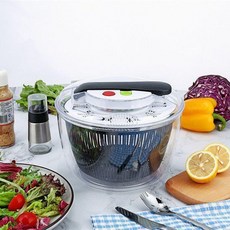 家用沙拉脫水器 按壓式洗菜盆 廚房水果瀝水籃, 塑料款, 1個