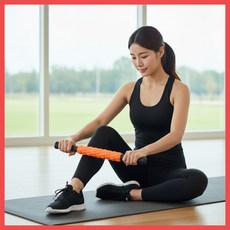 지크호 전신이완 롤러 마사지스틱 마사지바, 리얼순수 스카이블루, 1개