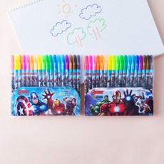 디즈니 어벤저스 남아용 사인펜18색*2개세트