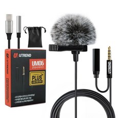 4극 단자 핀마이크 USB C 변환 포함 녹음용, 1개, UM06 PLUS