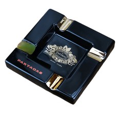 H. Upmann棕色四方菸灰缸，精緻設計，耐用材質，提升生活品味, 黑色帕特加斯, 1個