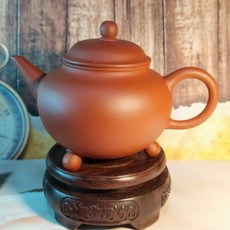 紫砂廠早期貢局三足水平壺，手工紫砂茶壺，品茗收藏佳品, 1個, 紅泥, 約 150cc