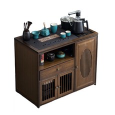 조립식 차 차탁 원목 거실 앤틱 틈새 테이블 서랍장 수납장, 차 카트 80cm 안티 스케일링