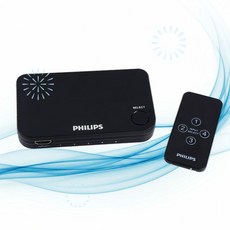 Philips 필립스 HDMI 선택기 셀렉터 4개 기기 스위치 무선 리모컨 4K 스마트 TV용 KC
