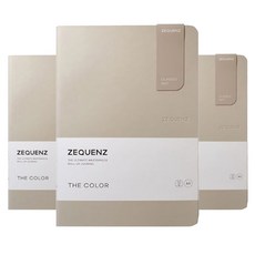 지퀀스 타임밸류 360 도트 더 컬러 노트 A5 L 100매입, 토프, 3개