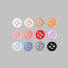 큐티 미니단추-6mm네구멍 원형(10개) [B3531], 핑크, 1개