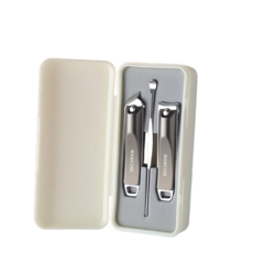 【曼徳旺】防飛濺 含指甲刀、美甲刀、指甲銼等多功能修甲工具, 1個, 指甲剪三件套, 指甲剪三件套