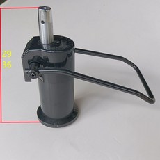 미용실 의자부품 리프팅 이발소 바닥판 높이조절 의자 은색 원형, 기본구성, 1개, 분리형 블랙 오일 펌프