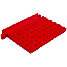 Splash n color Red Duplo Station 베이스 플레이트 Brio Bigjigs IKEA와 호환 가능 - 나무 장난감 기차 트랙 플랫폼 교체품, Splash n color Red Duplo Stati