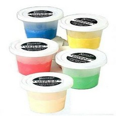 손목찰흙 근육강화 고무 재활기구 부상운동 4온스, 노랑-X소프트, 1개